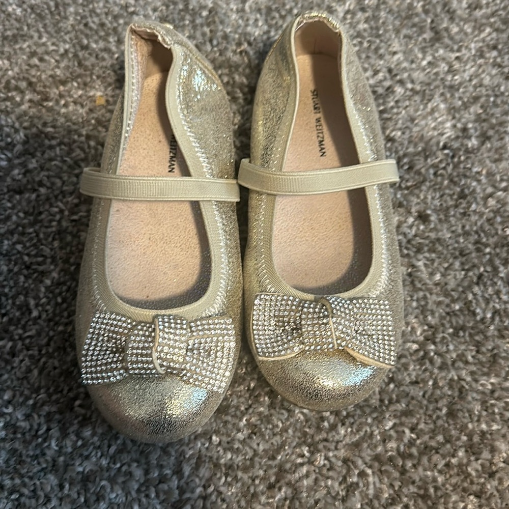 Stuart Weitzman gold shoes